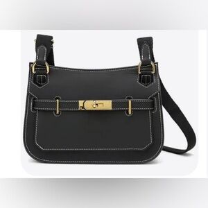 NEW Tiffany & Fred Paris Leather Crossbody Bag Designer Inspired Jypsiere Black
